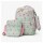 Set Mochila 3 Piezas Estampado Helados Escolar Resistente Verde Claro