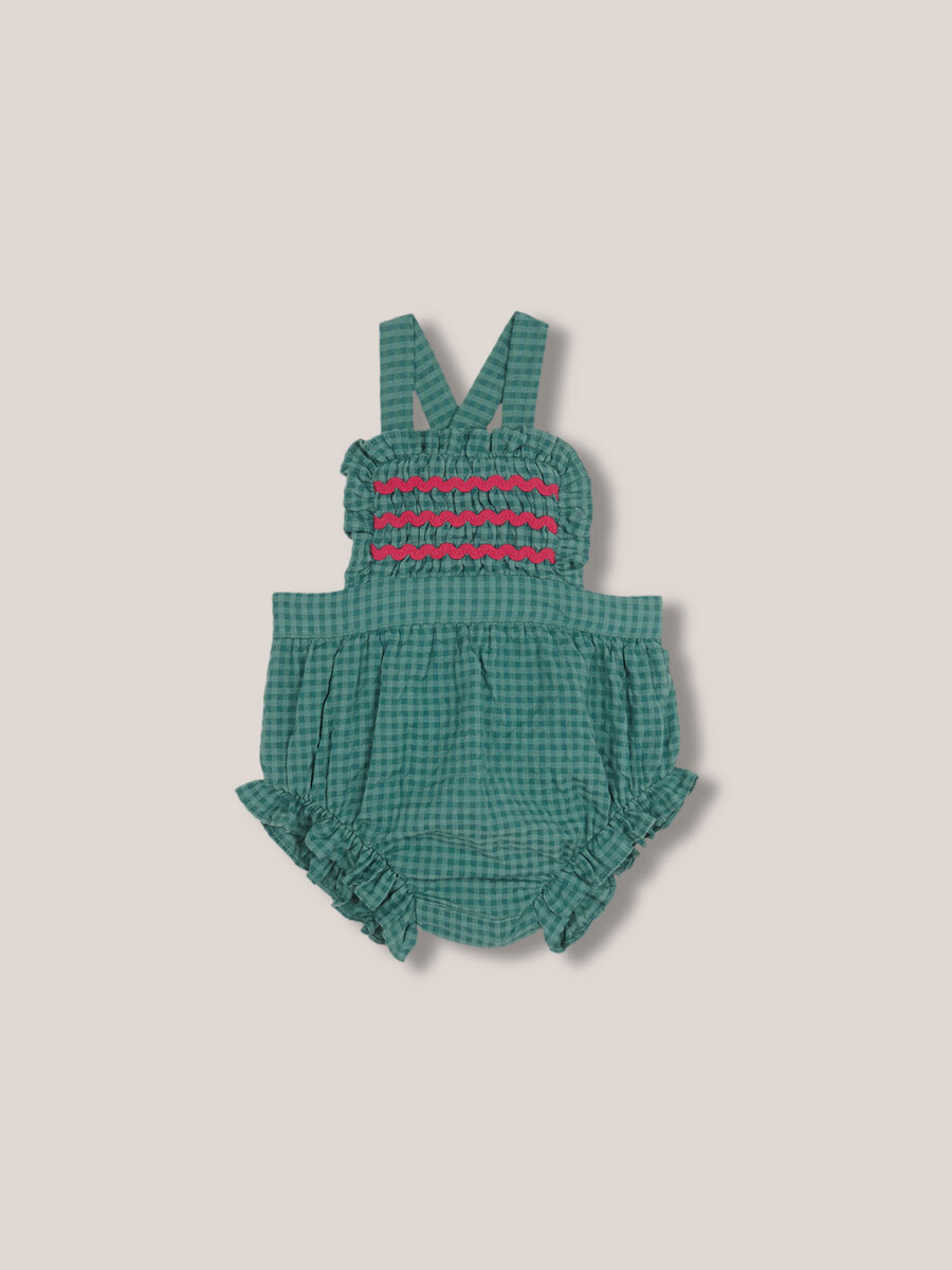 Rana Cuadro Vichy Con Smock Verde