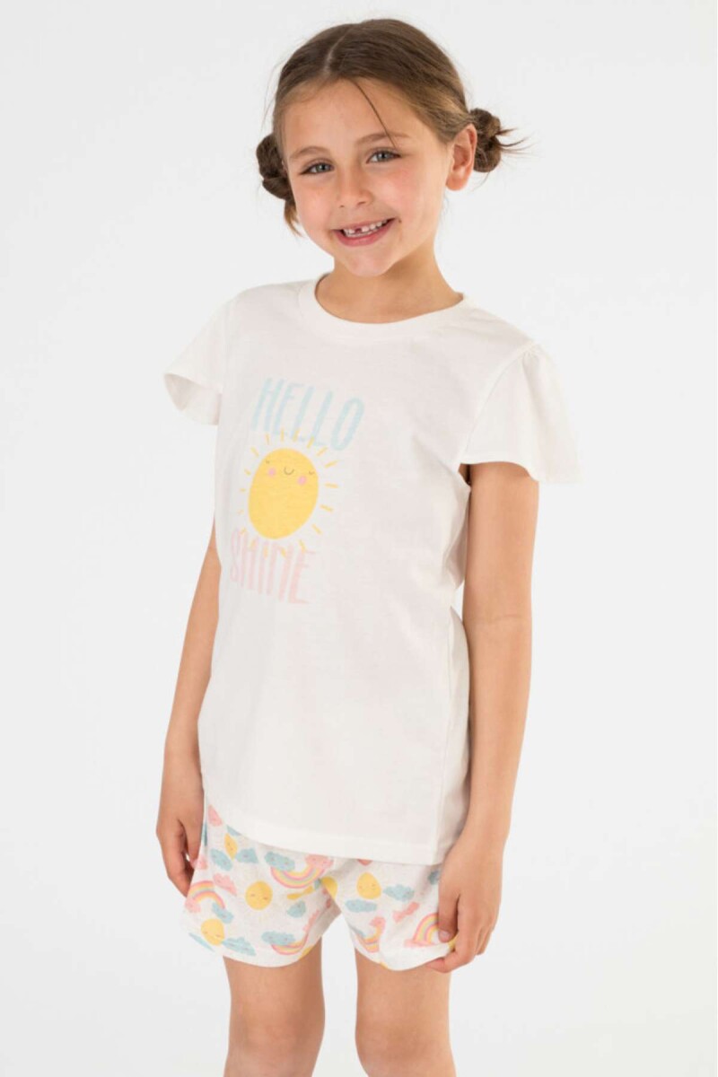 Pijama algodón hello shine - Blanco 