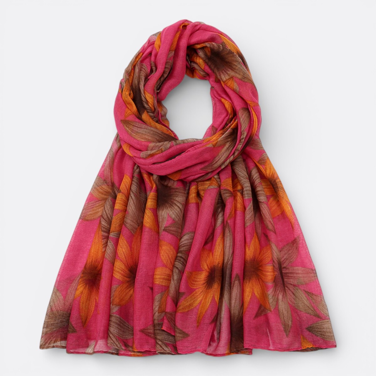 Pañuelo de Gasa con Flores - Modelo 3 