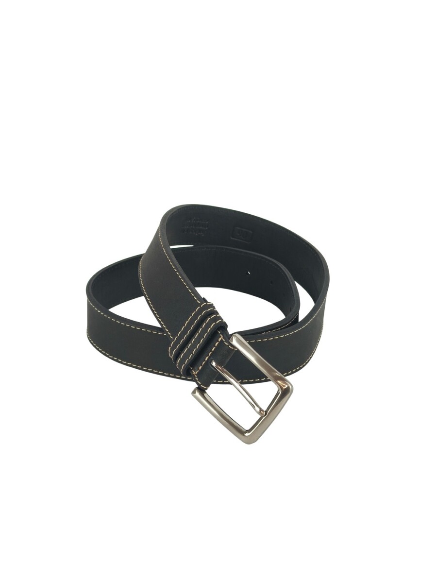 Cinto dama c/forro de 35mm doble pasador - Negro 