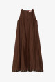 VESTIDO ARRUGADO Marron