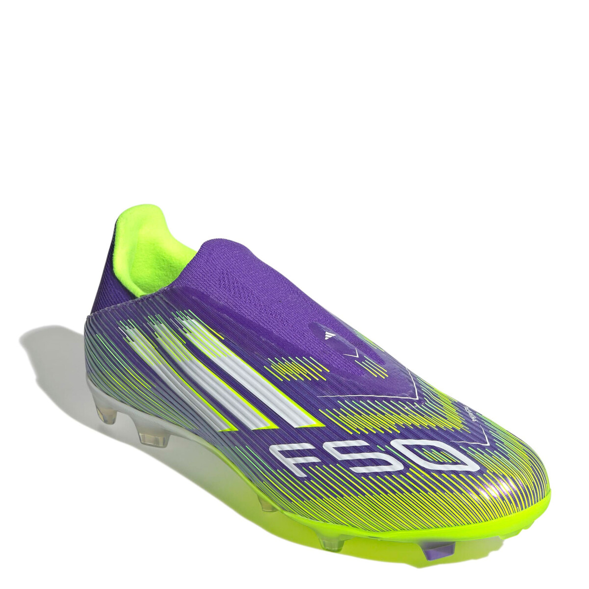 Championes de Fútbol 11 Unisex Adidas F50 League FG - Púrpura - Blanco - Amarillo Limon 