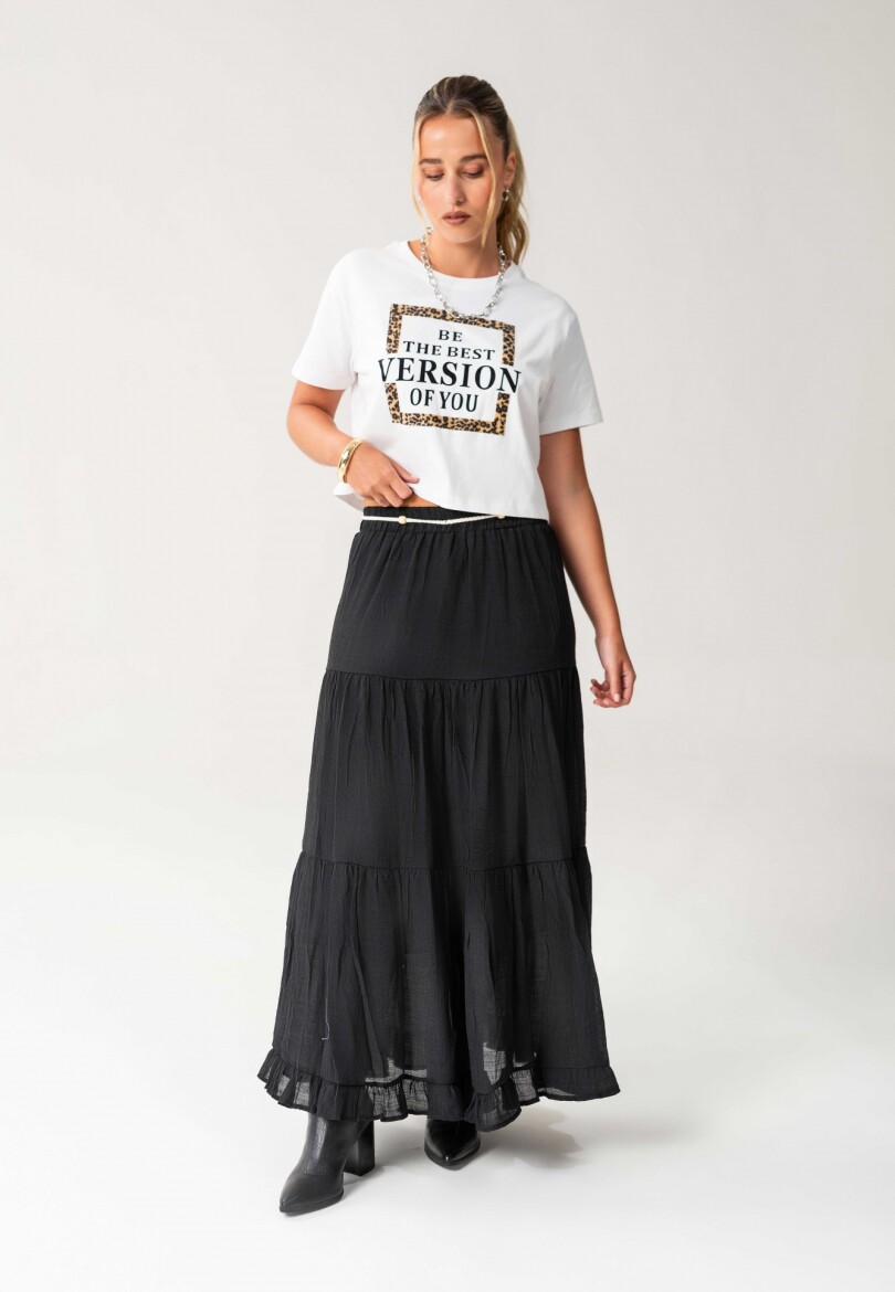 Pollera Cuarzo Negro