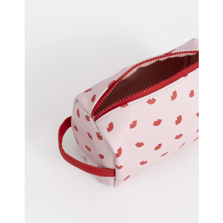 Portacosméticos Estampado Rosa Viejo