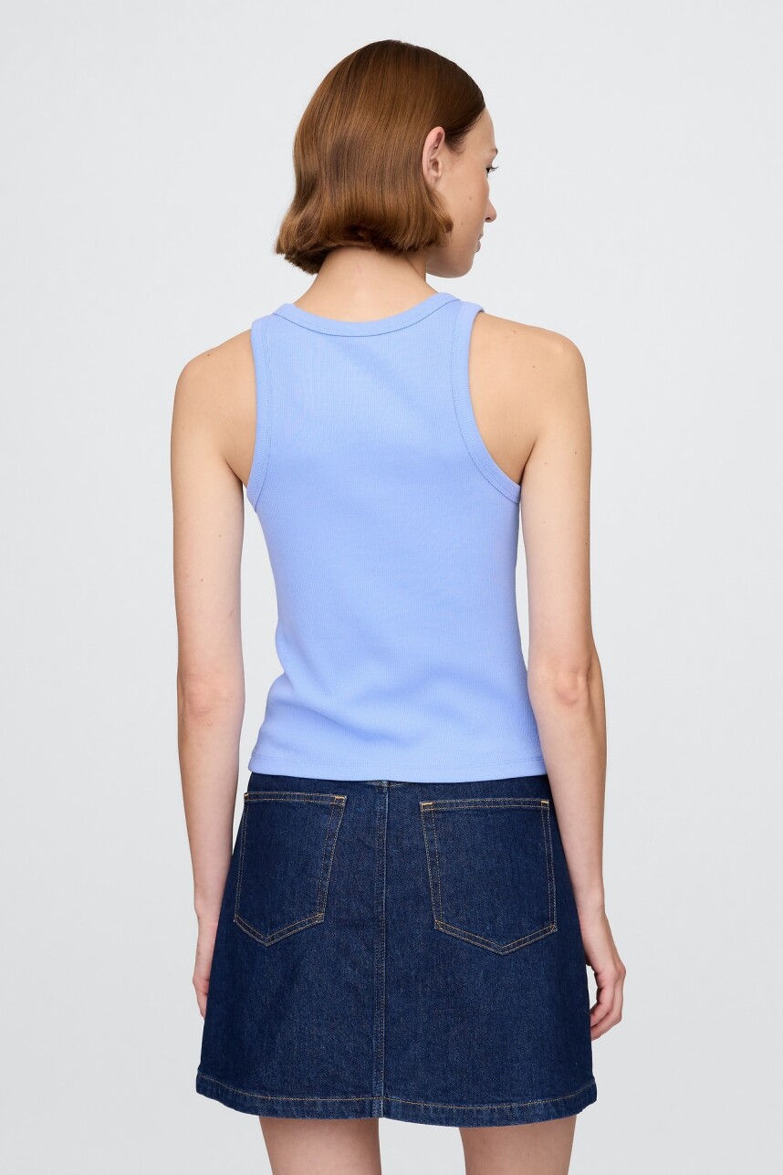 Musculosa Halter Mujer Shirting Blue