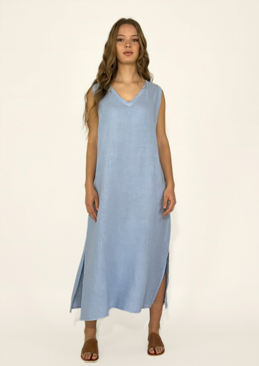 VESTIDO CAPRI - CELESTE 