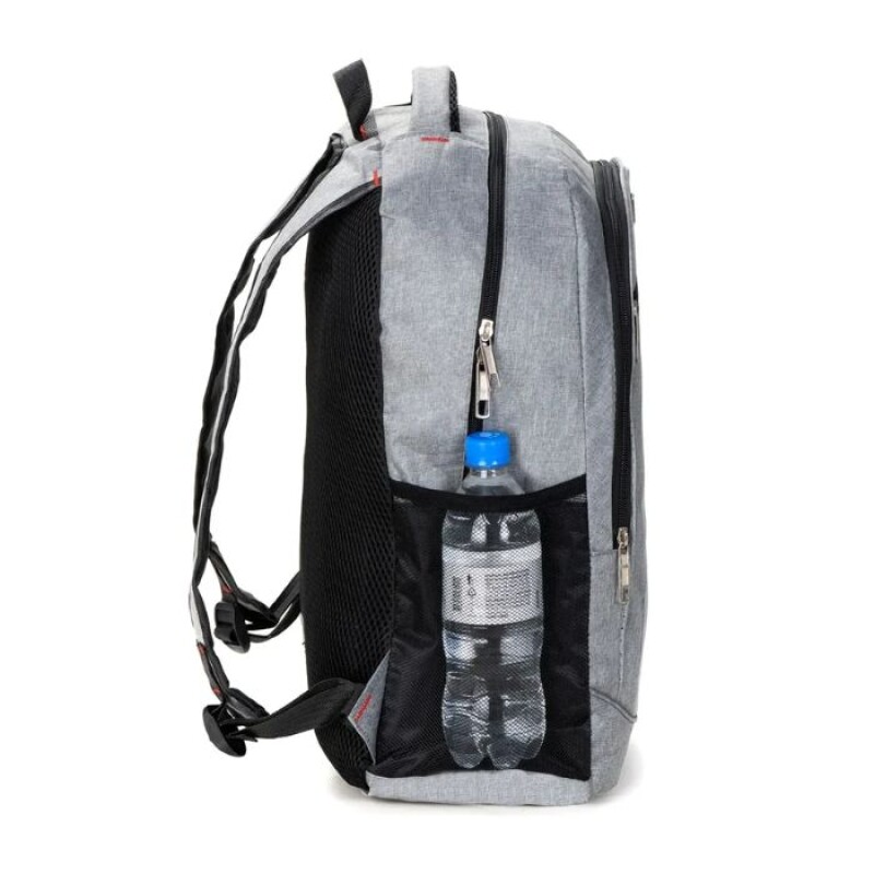 Mochila Liceal Urbana 3 Cierres GRIS