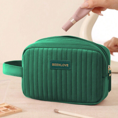 Neceser con asa Velvet BLove Verde