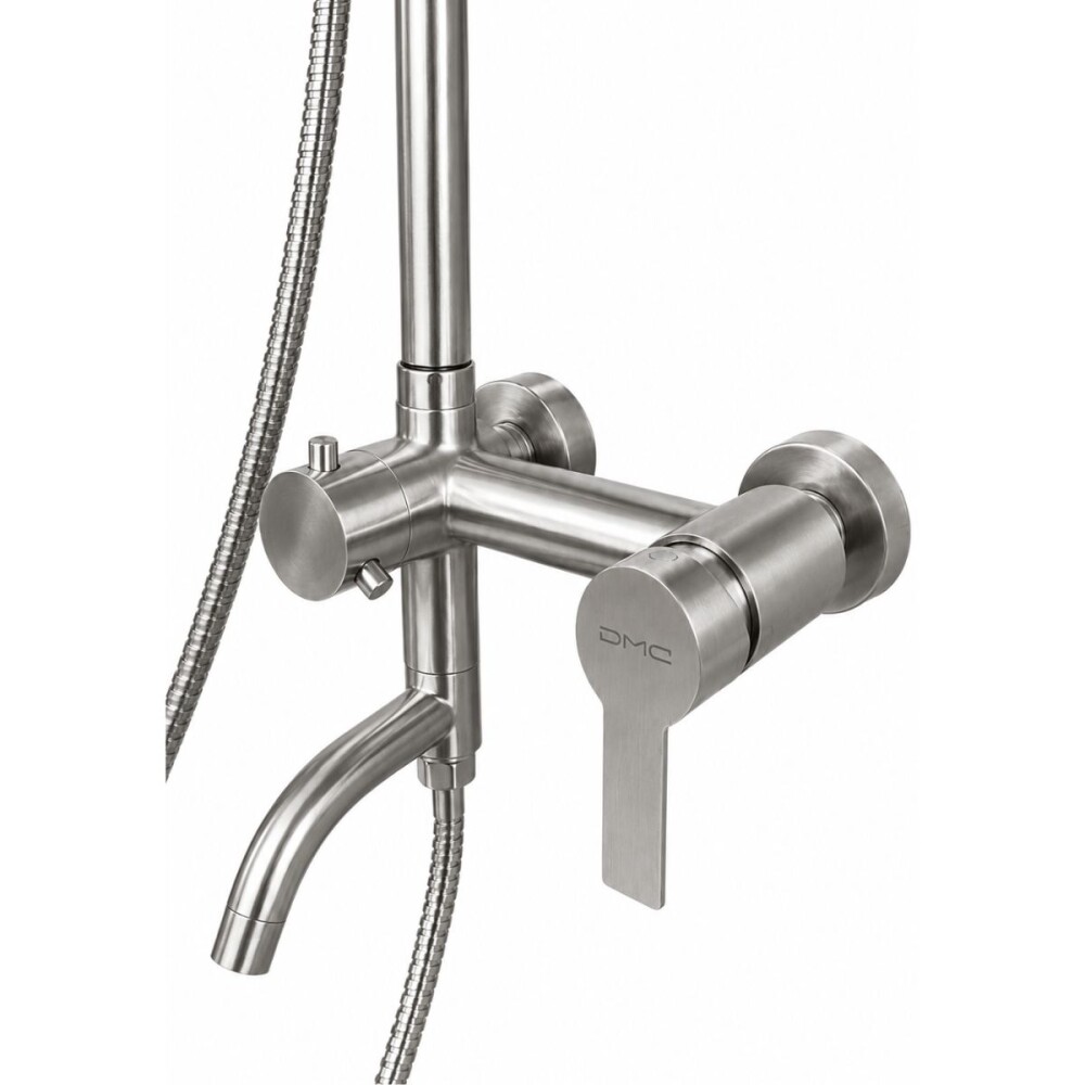 Barral de ducha Monocomando Exterior con transferencia Milano Gris Satinado Barral De Ducha Monocomando Exterior Con Transferencia Milano Gris Satinado