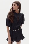 Short Lupe en Lino Negro