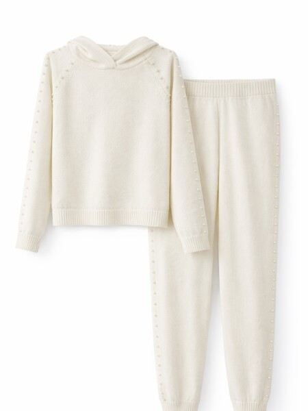 CONJUNTO TEJIDO BUZO & PANTALON CRUDO