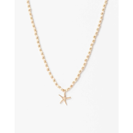 Collar Corto Con Dije Combinacion Bicolor