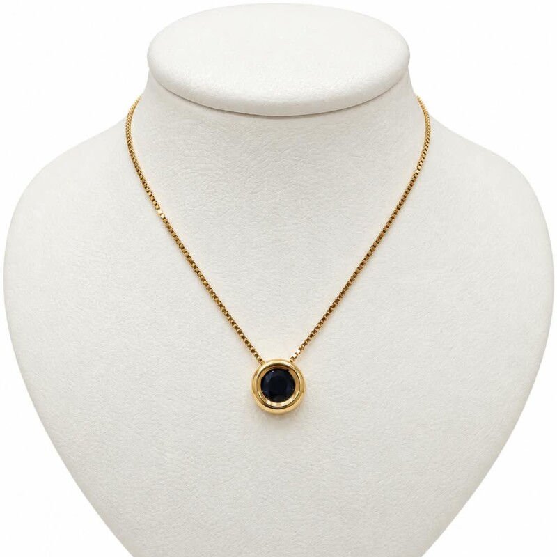 Conjunto punto de luz con Zafiro azul en Oro 9kt Conjunto punto de luz con Zafiro azul en Oro 9kt