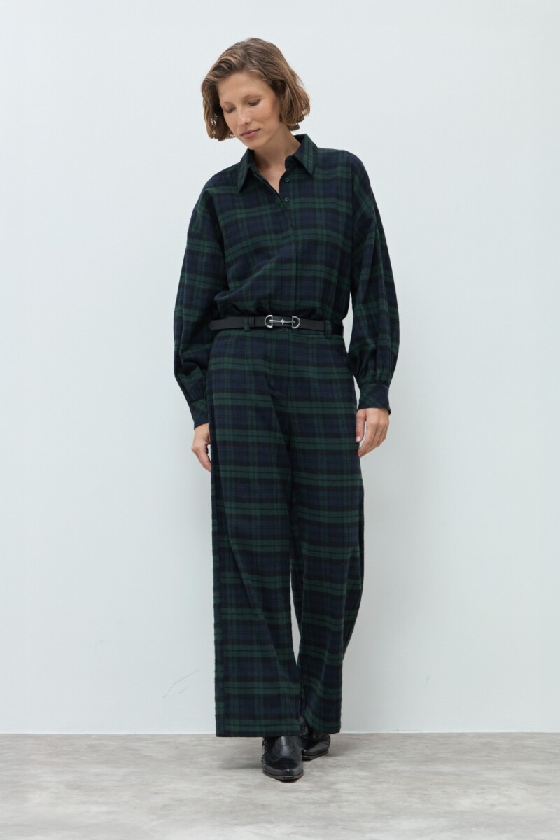 Pantalón tartán verde ingles