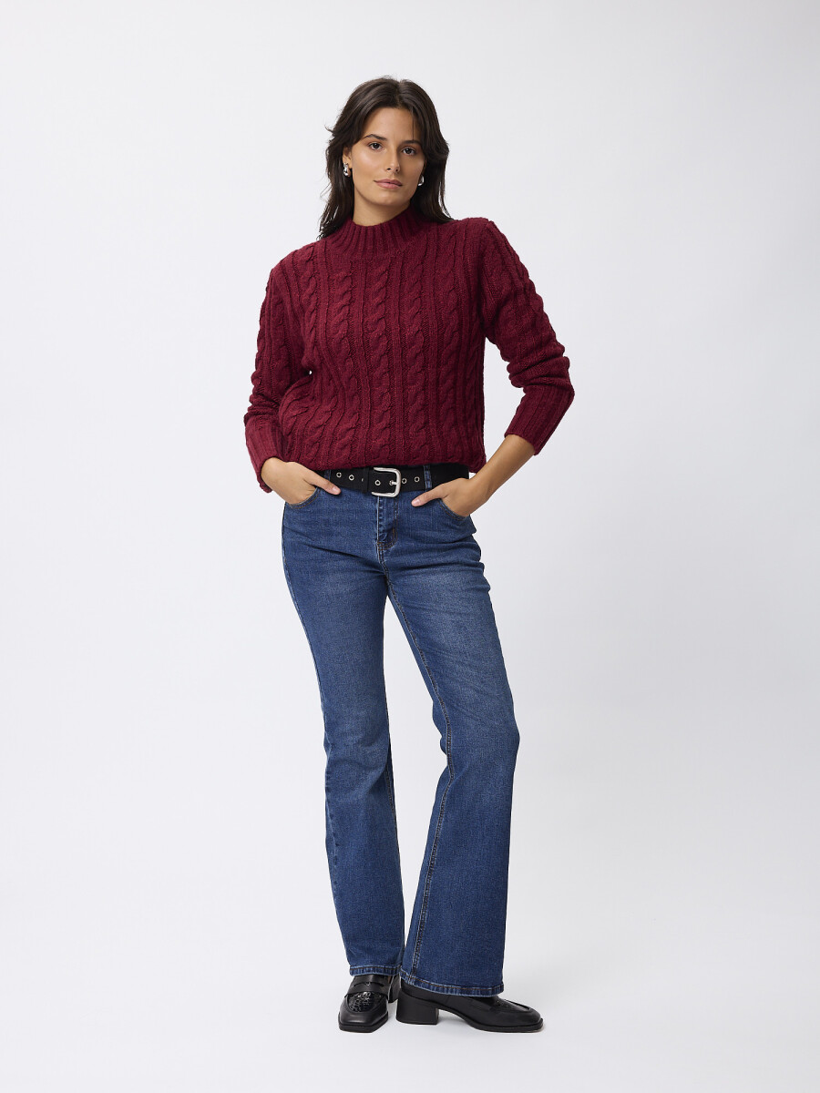 Sweater ochos - bordo 