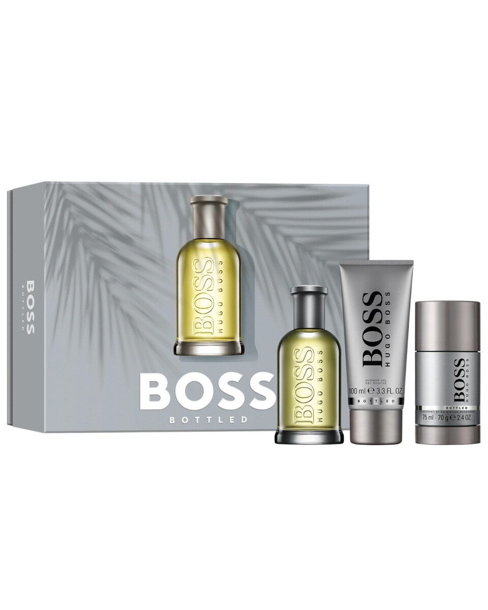 Set Perfume Hugo Boss Bottled EDT 100ml + Shower Gel + Deo Original 