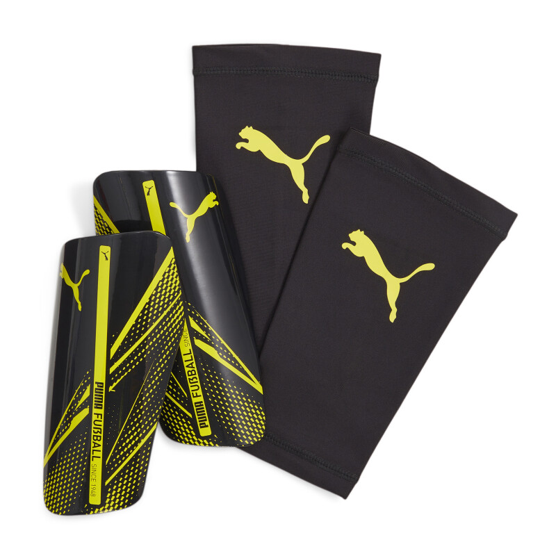 Canilleras Puma s Attacanto Negro - Amarillo