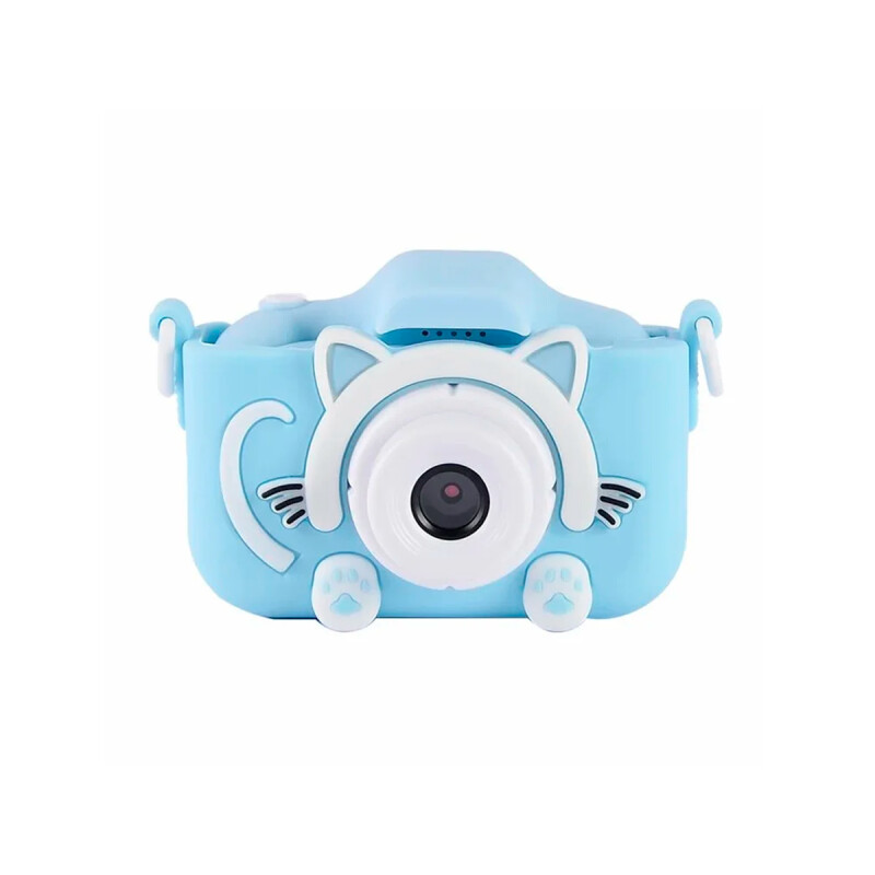 Cámara para niños X5s diseño gato color celeste Cámara Para Niños X5s Diseño Gato Color Celeste