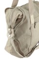 Bolso grande en tafeta amasada Beige