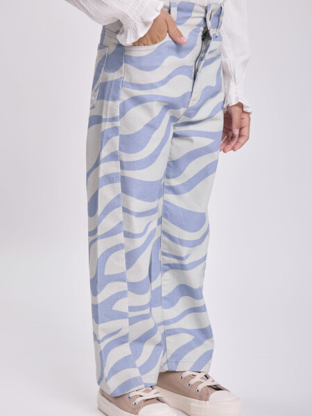 Pantalón jean slouchy cortes Celeste