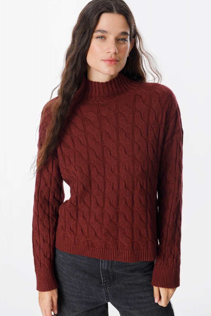 Sweater Liquen Bordeaux