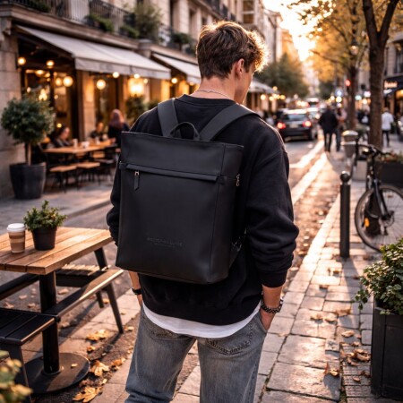 MOCHILA TATE NEGRO 13 GASTON LUGA MOCHILA TATE NEGRO 13 GASTON LUGA