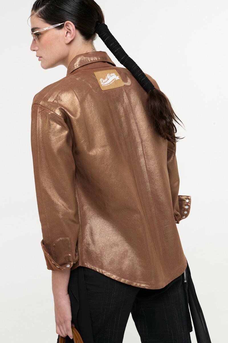 CAMISA DENIM Marron