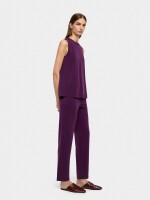 Pantalón Rectos Con Pinzas burdeos