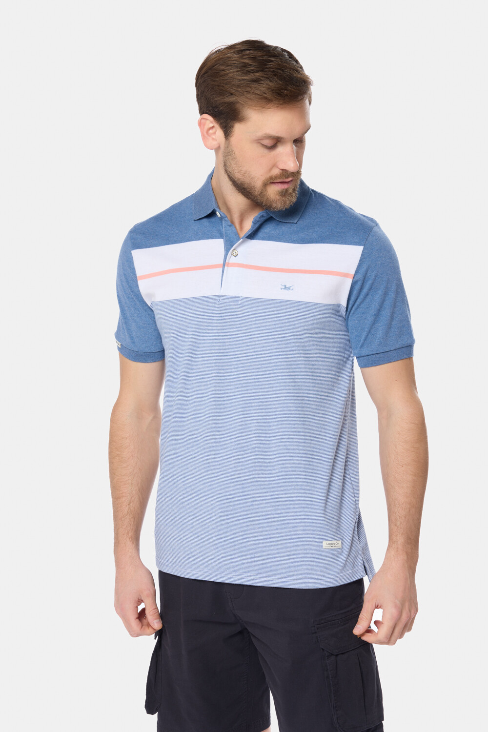 POLO JERSEY RAYADA Piedra