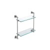 Repisa de vidrio doble Cromo Repisa De Vidrio Doble Cromo