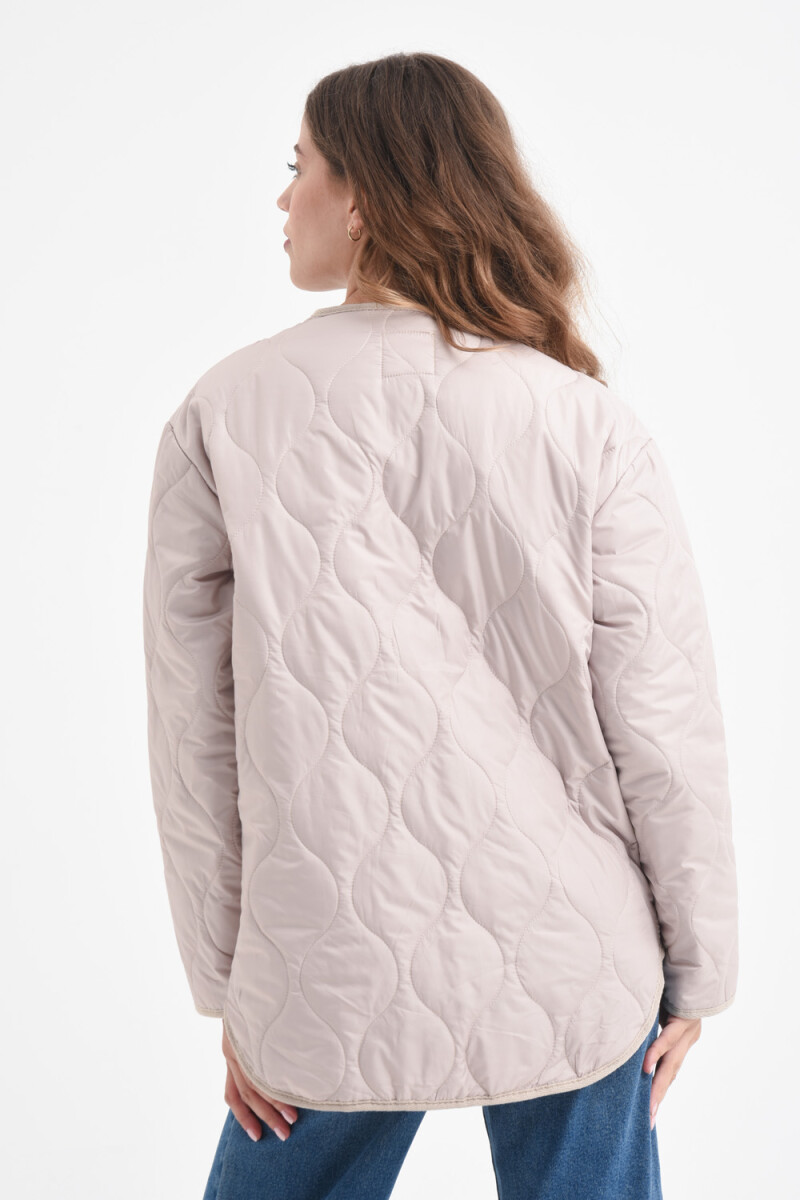 Campera capitoneada Beige