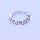 Anillo medio sin fin 18k blanco con 14 brillantes tallado esmeralda. Anillo medio sin fin 18k blanco con 14 brillantes tallado esmeralda.