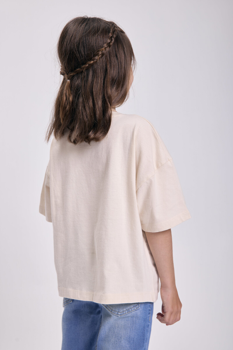 Remera Estampa Sol Beige