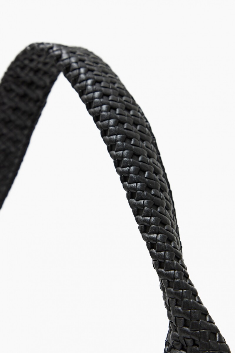 Cartera trenzada negro