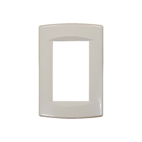 Plaqueta 3 mód. con soporte+bastidor blanche Sica SK3412