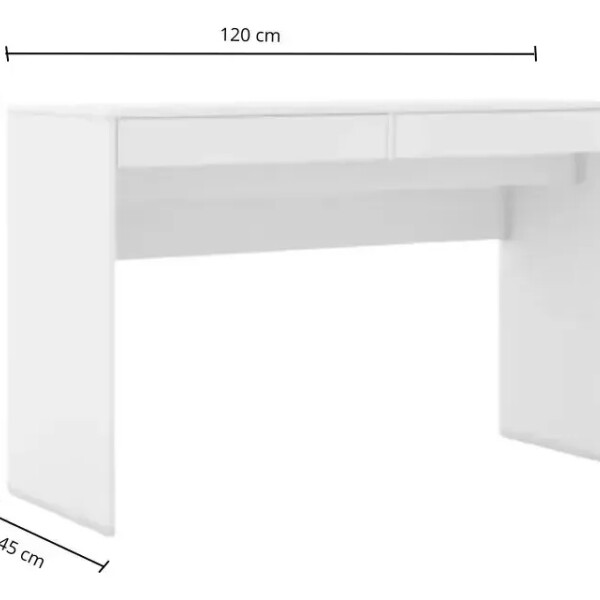 Escritorio ComboHome Mesa 120 cm 2 Cajones Home Office 120cm Blanco 1