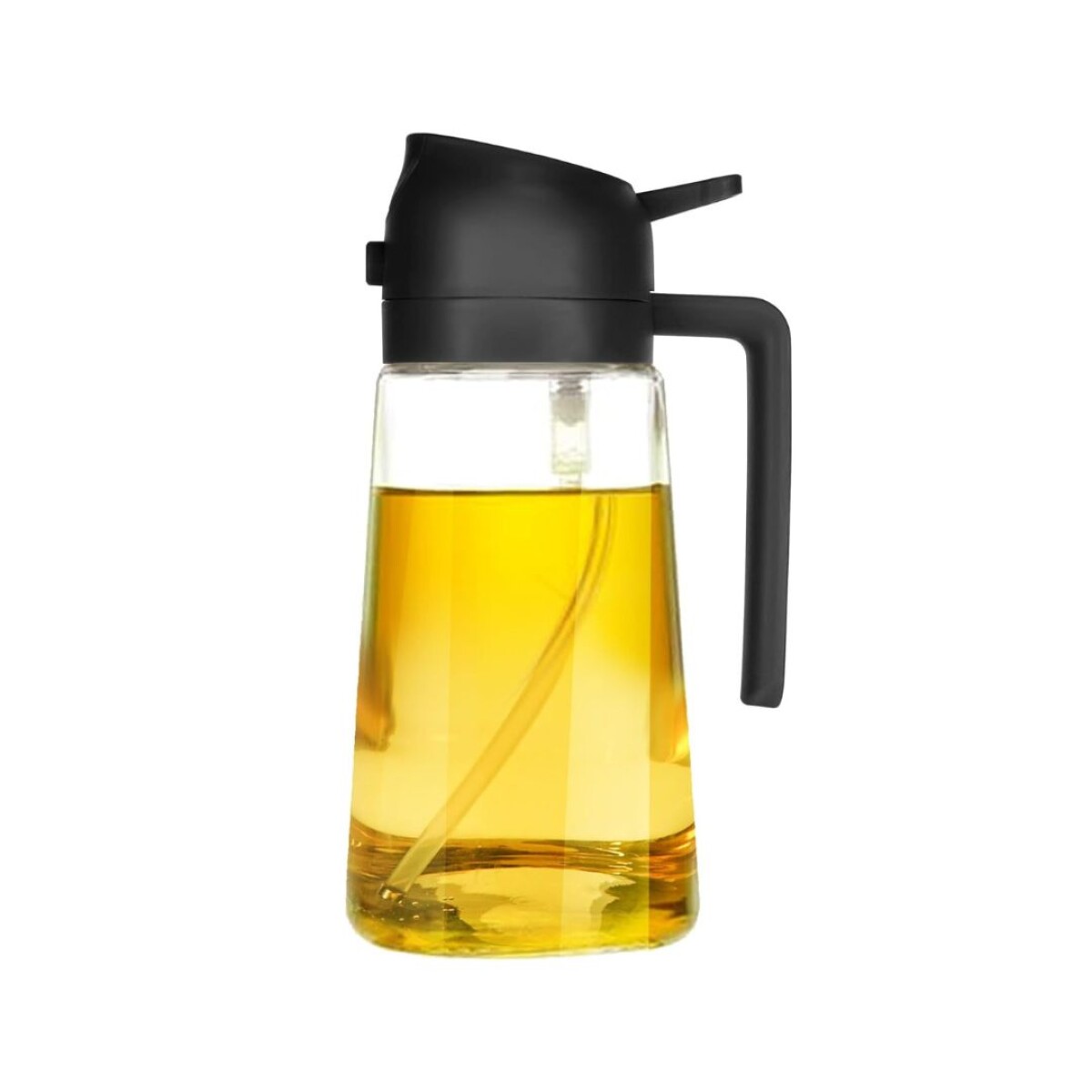 Dispensador Rociador Aceite 2 En 1 Pulverizador Cocina 470ml Negro 