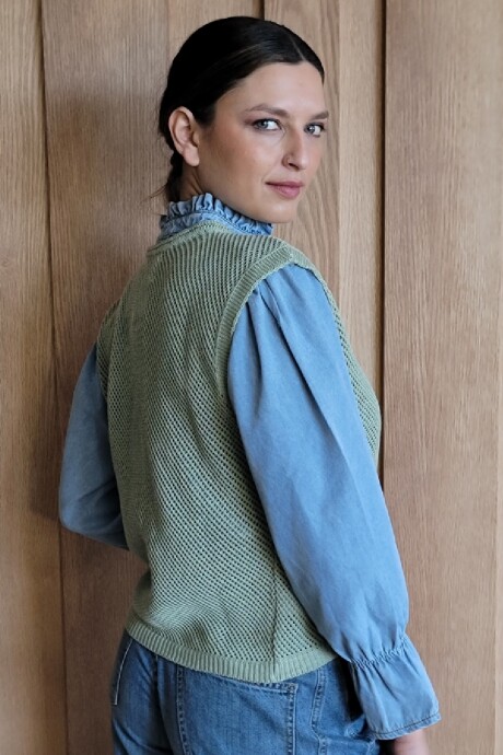 Musculosa Pesca Verde Malva