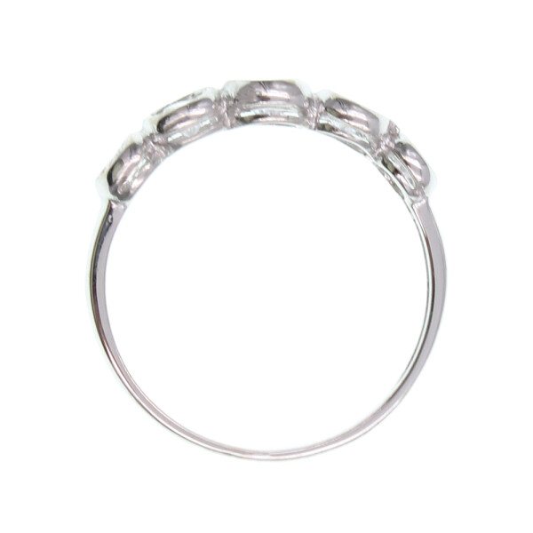 Anillo de oro blanco 18k con circonias N9376W Anillo de oro blanco 18k con circonias N9376W