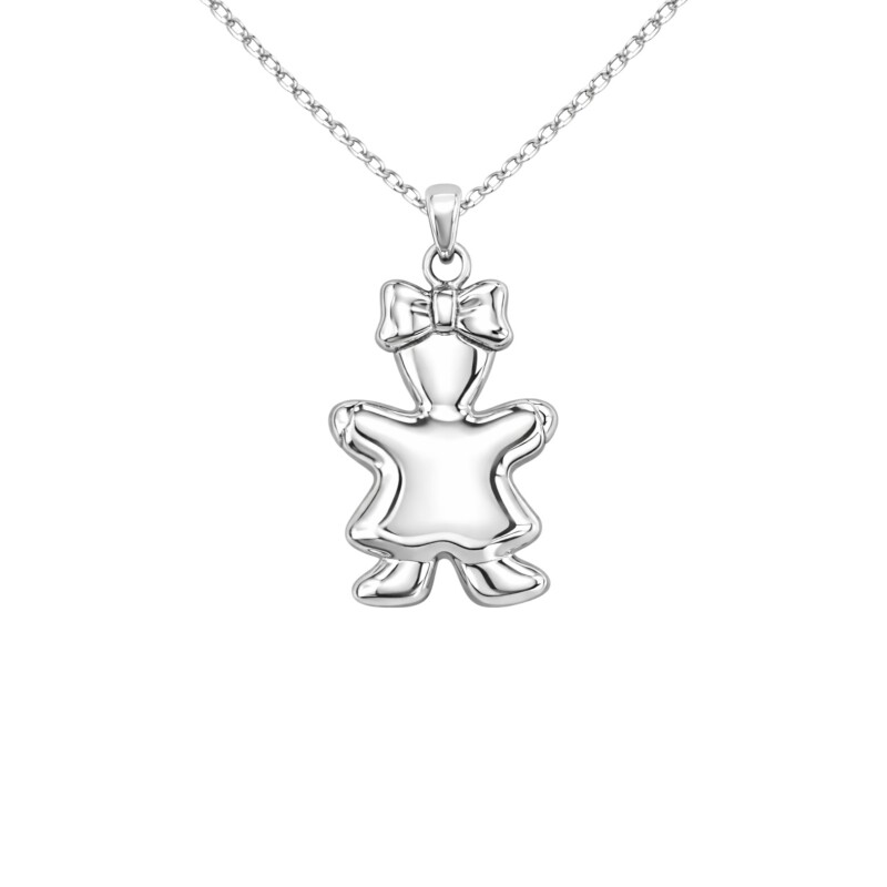 Dije Colgante Niña-Plata 925 Inflada-Sin Piedra-CP3919 sinpiedra