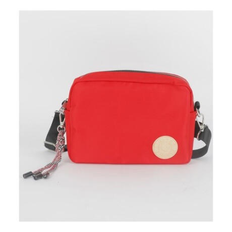 Bandolera Canva Moscú roja con diseño urbano y múltiples bolsillos Rojo