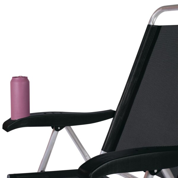 SILLA RECLINABLE 4 POSICIONES ALUMINIO BOREAL NEGRO