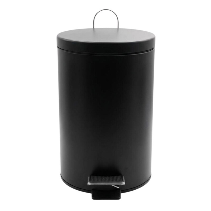 Papelera Metal 8L Negra N/a
