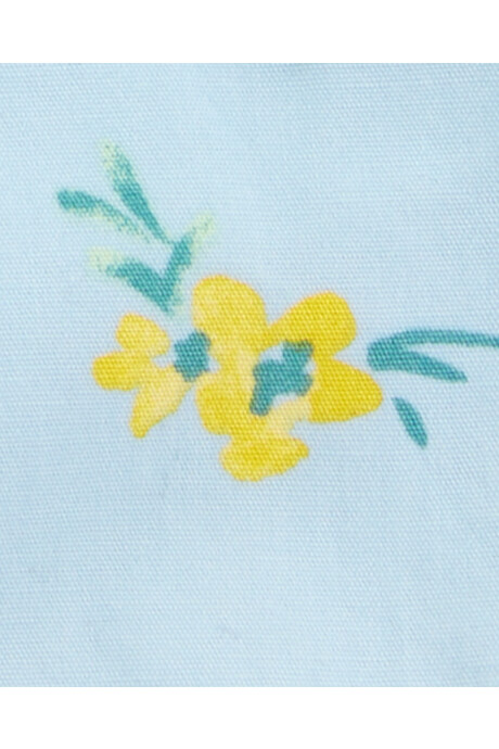 Enterito corto de algodón, diseño floral Sin color
