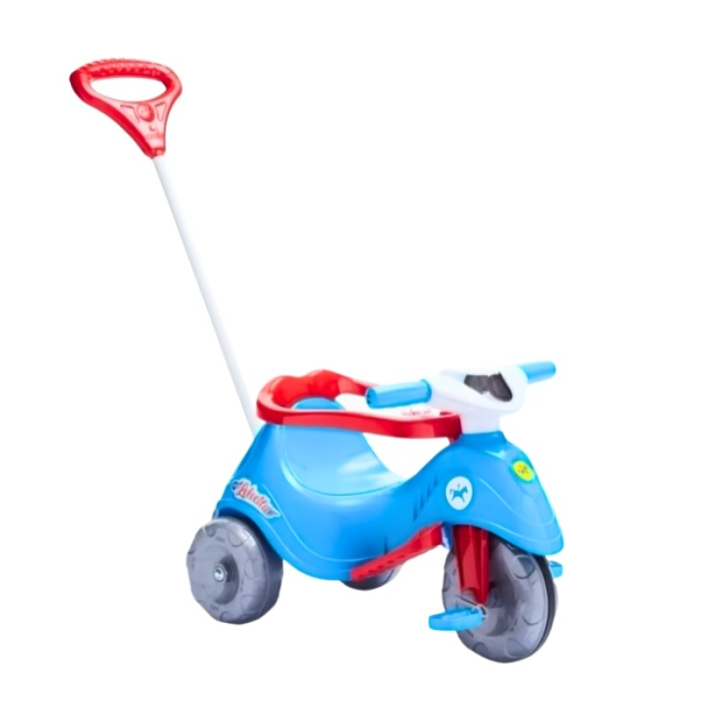 Triciclo Infantil 2 En 1 Calesita Azul Con Guía Y Reposapiés Triciclo Infantil 2 En 1 Calesita Azul Con Guía Y Reposapiés