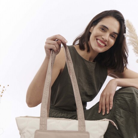 Cartera Tote Combinada combinado c/ beige