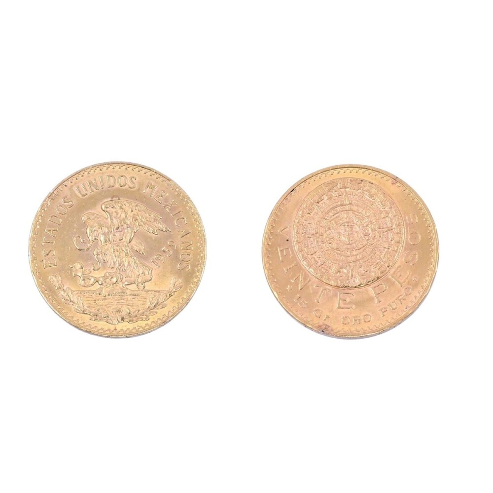 Moneda de oro Estados Unidos Mexicanos 20 pesos año 1959. Moneda de oro Estados Unidos Mexicanos 20 pesos año 1959.