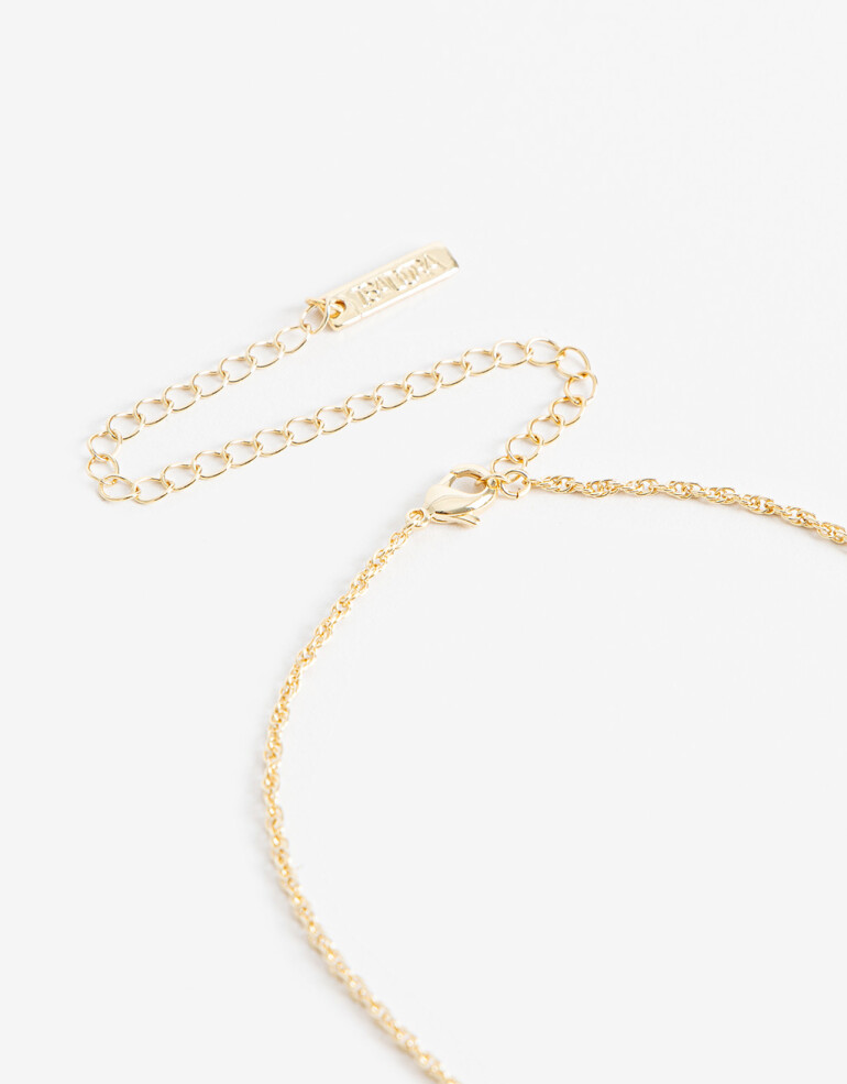 Cadena Corta con Dije Cubic zirconia Collar Con Dije Escorpio Cubic - Dorado