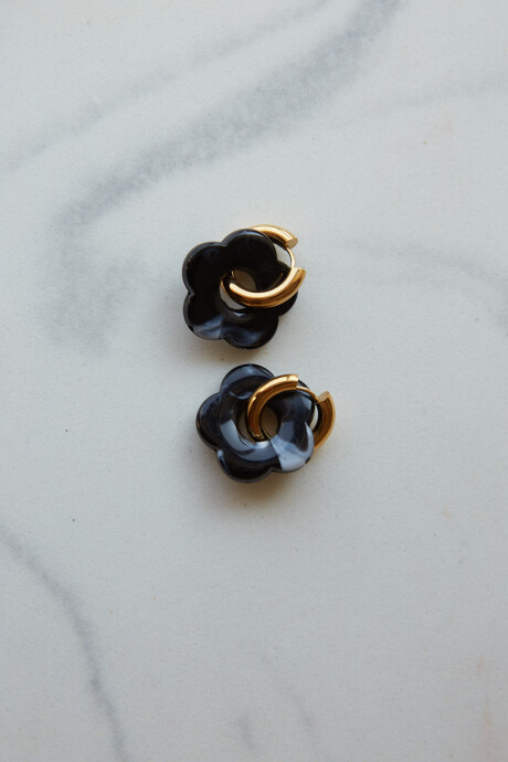 AROS FLOWER NEGRO MARMOLADO